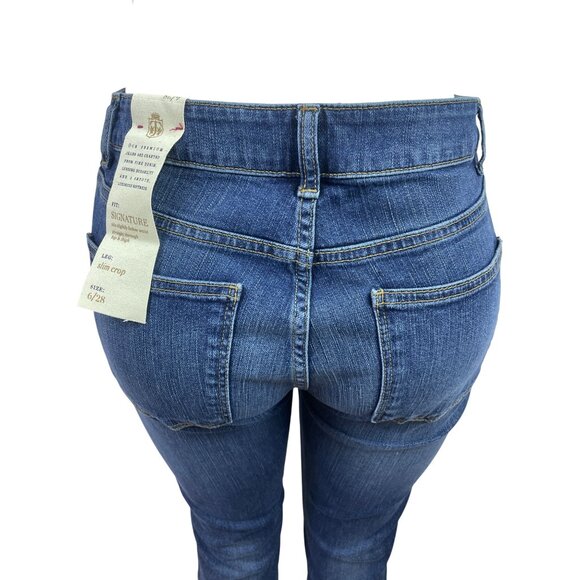 Talbots Womens Signature Slim Crop Jeans Medium Wash Stretch Denim Sz 6/28 - New - Picture 5 of 9